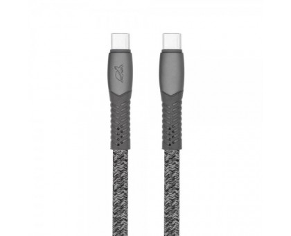 Кабель USB 2.0, PS6105 GR12, Type-C/Type-C, 3А, 60Вт, сірий