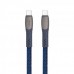 Кабель USB 2.0, PS6105 BL12, Type-C/Type-C, 3А, 60Вт, синій