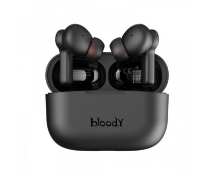 Навушники вакуумні вкладиші Bloody M30 (Black+Red), бездротові, колір чорний з червоним