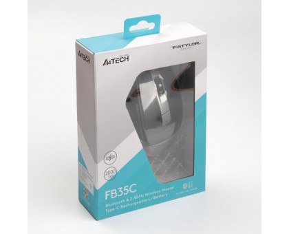 Миша бездротова A4Tech Fstyler FB35C (Smoky Grey), BT, USB, колір димчасто-сірий