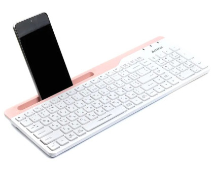 Клавіатура бездротова A4Tech FBK25 (White) Fstyler,  (BT + 2.4 ГГц), з акумулятором, quiet key, колір білий
