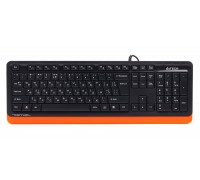 Клавиатура A4Tech Fstyler FKS10 (Grey), USB, цвет черный+оранжевый