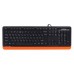 Клавиатура A4Tech Fstyler FKS10 (Grey), USB, цвет черный+оранжевый