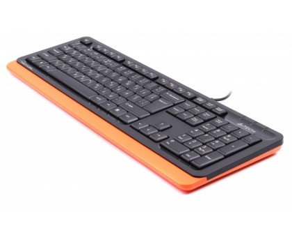 Клавіатура A4Tech Fstyler FKS10 (Grey), USB, колір чорний+ помаранчевий