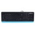 Клавиатура A4Tech Fstyler FKS10 (Blue), USB, цвет черный+синий