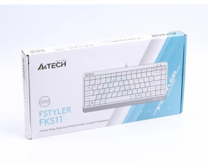 Клавіатура A4Tech Fstyler FKS11, білий колір, USB
