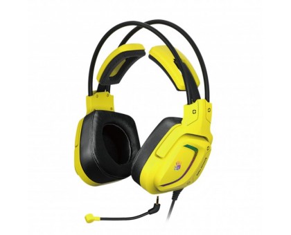 Гарнітура ігрова Bloody G575 (Punk Yellow) з мікрофоном, жовтий, 7.1 віртуальний звук, RGB підсвічування, USB