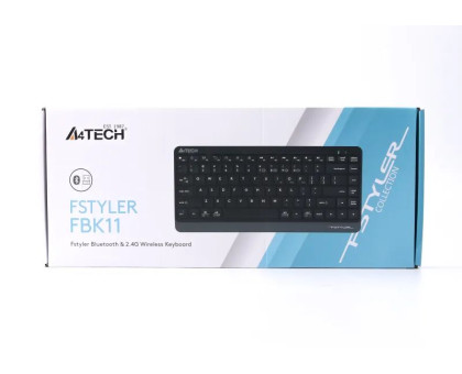 Клавиатура беспроводная A4Tech Fstyler FBK11 (Grey), USB, серый цвет