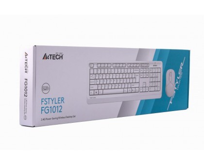 A4Tech Fstyler FG1012, комплект бездротовий клавіатура з мишою, колір білий