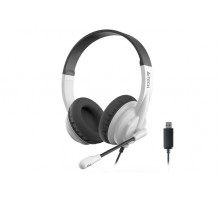A4Tech HU-10 навушники з мікрофоном та регулятором гучності, колір чорний+білий