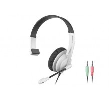 A4Tech HS-11 навушники з мікрофоном та регулятором гучності, колір чорний+білий