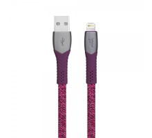 Кабель USB 2.0, PS6101 RD12, USB 2.0 MFI Type-A/Lighting, 3А, 60Вт, красный