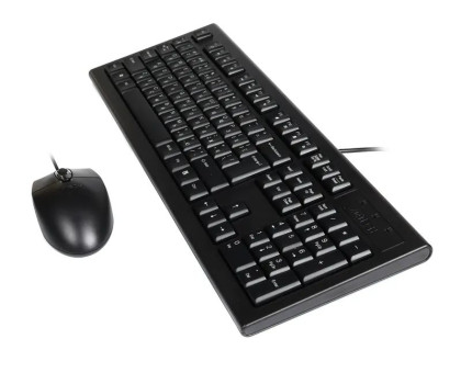 Комплект клавіатура+мишка A4Tech KR-85+OP-720S, USB, Чорна