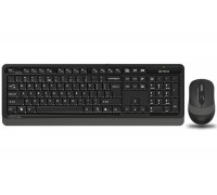 Комплект клавиатура+мышка A4Tech FG1010S (Grey) Fstyler, беспроводной, USB, черный+серый цвет