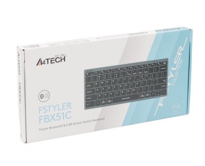 Клавиатура A4-Tech Fstyler FBX51C беспроводная, серая