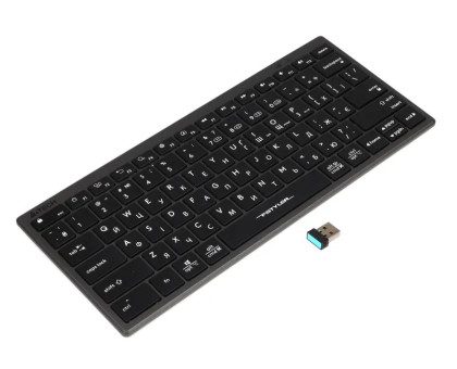Клавіатура A4Tech FBX51C (Grey) Fstyler бездротова з ножичним перемикачем, сіра