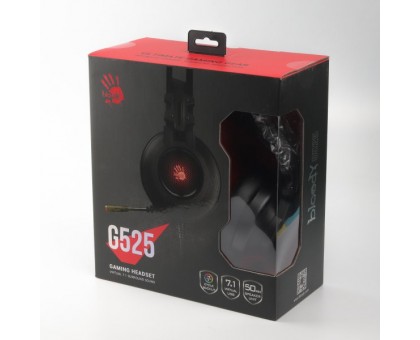 Гарнитура игровая Bloody G525 (Black) с микрофоном, 7.1 виртуальный звук, RGB, USB, черная