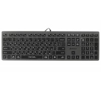 Клавіатура A4Tech FX60 USB (Grey) White backlit Fstyler, сірий колір, USB, біле підсвічування