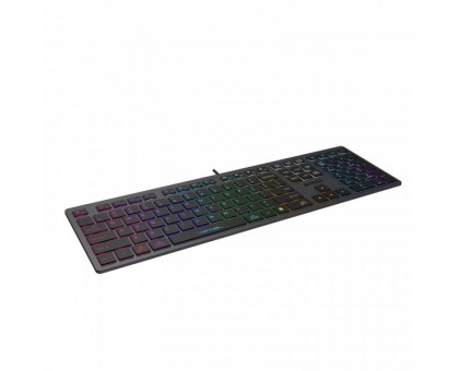 Клавиатура A4-Tech Fstyler FX60, серый цвет, USB, неоновая подсветка