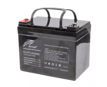 Аккумуляторная электрическая батарея литиевая Ritar R-LFP12.8V40Ah, 12 В 40 Aч, LiFePo4