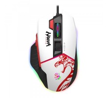 Мышь игровая A4Tech Bloody W95 Max (Naraka), RGB, 12000 CPI, 50M нажатий, активированное ПО Bloody, цвет белый+черный