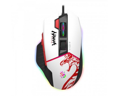 Миша ігрова A4Tech Bloody W95 Max (Naraka), RGB, 12000 CPI, 50M натискань, активоване ПЗ Bloody, колір білий+чорний