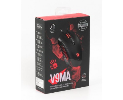 Миша ігрова A4-Tech Bloody V9MA, чорна, з підсвічуванням, USB