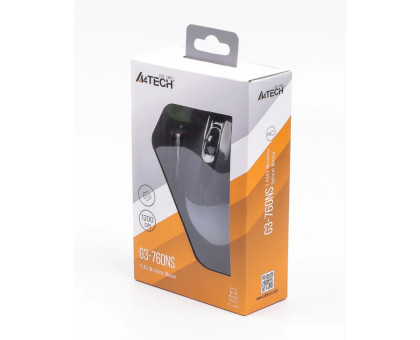 Мышь A4Tech G3-760NS USB, беспроводная, 1200dpi, черная