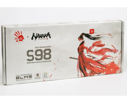 Механическая клавиатура A4Tech Bloody S98 (Naraka), игровая, USB, RGB подсветка, BLMS Red Switch
