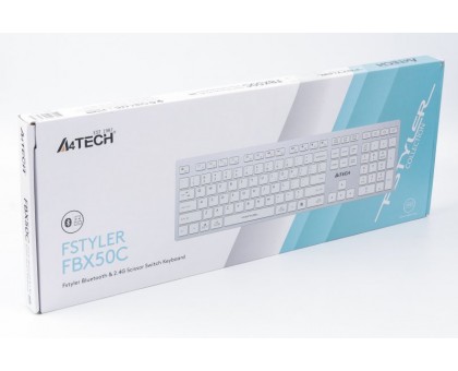 Клавіатура A4-Tech Fstyler FBX50C бездротовa, колір білий