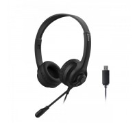 Гарнитура A4Tech HU-8 (Black) USB проводная а с регулятором громкости, черная