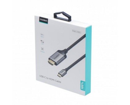 Кабель Choetech CH0021-BK, USB-C на HDMI, 1.8м