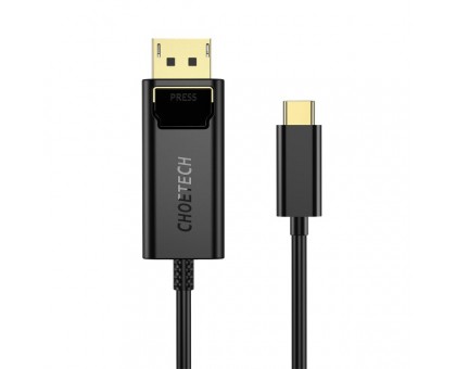 Кабель Choetech XCP-1801BK, USB-C на DisplayPort, 1,8м