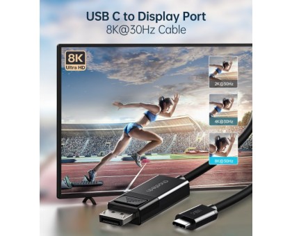 Кабель Choetech XCP-1803-BK, USB-C на DisplayPort, 1,8м