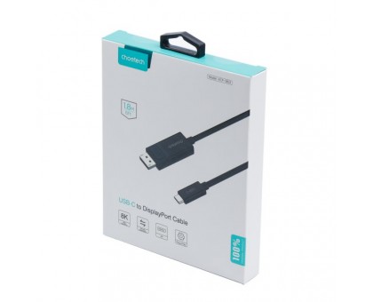 Кабель Choetech XCP-1803-BK, USB-C на DisplayPort, 1,8м