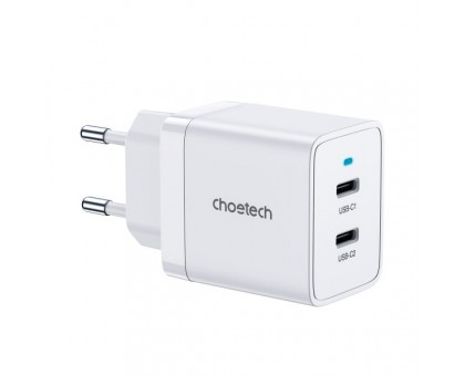 Мережевий зарядний пристрій Choetech Q5006-EU-WH, USB-С