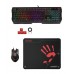 Комплект A4Tech Bloody B1700 (Black)  ігровий, клавіатура, миша, килимок USB