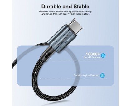 Кабель Choetech XCC-1014-BK, преміум якість USB 2.0 C-тато/C-тато, 1,2 м.