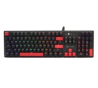 Механическая клавиатура A4Tech Bloody S510R Fire Black, красные свечи, черная, RGB подсветка клавиш, USB