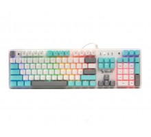 Механічна клавіатура A4Tech Bloody S510R, червоні світчі, біла, RGB підсвічування клавіш, USB
