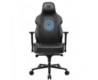 Кресло игровое NxSys Aero Black, дышащая экокожа, стальной каркас