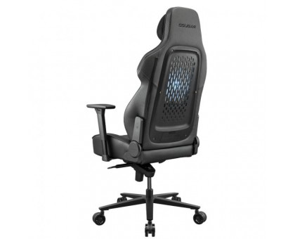 Крісло ігрове NxSys Aero Black, дихаюча екошкіра, сталевий каркас