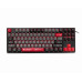 Механическая игровая клавиатура Bloody S87 (Energy Red), красные свичи, RGB подсветка клавиш, USB, черный