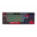 Механічна ігрова клавіатура Bloody S87 Energy Red, червоні світчі, RGB підсвічування клавіш, USB, чорний