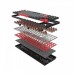 Механічна ігрова клавіатура Bloody S87 Energy Red, червоні світчі, RGB підсвічування клавіш, USB, чорний