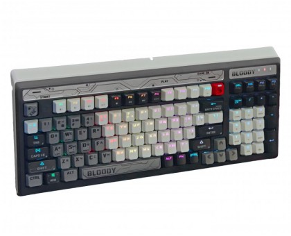 Механическая игровая клавиатура A4Tech Bloody B950 (Warrior Grey), USB, RGB-подсветка, LK Libra Brown Switch серая, серая