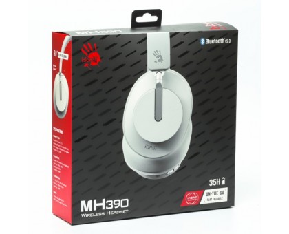 Гарнітура ігрова Bloody MH390 (White), білий колір, Bluetooth v5.3 + 3.5 Jack