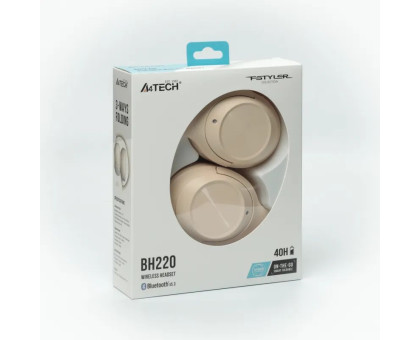 Гарнітура бездротова A4Tech BH220 (Beige) Fstyler Bluetooth 5.3 Wireless, бежевий