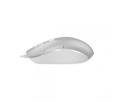 Мышь A4Tech Fstyler FM26 (Icy White), USB, цвет серый+белый