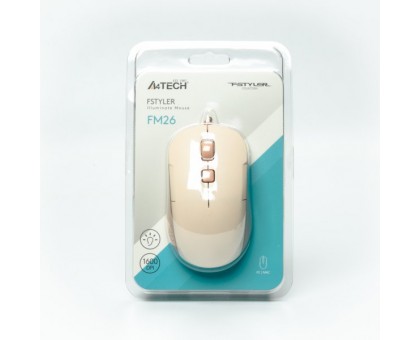 Миша A4Tech Fstyler FM26 (Cafe Latte),  USB, колір бежевий